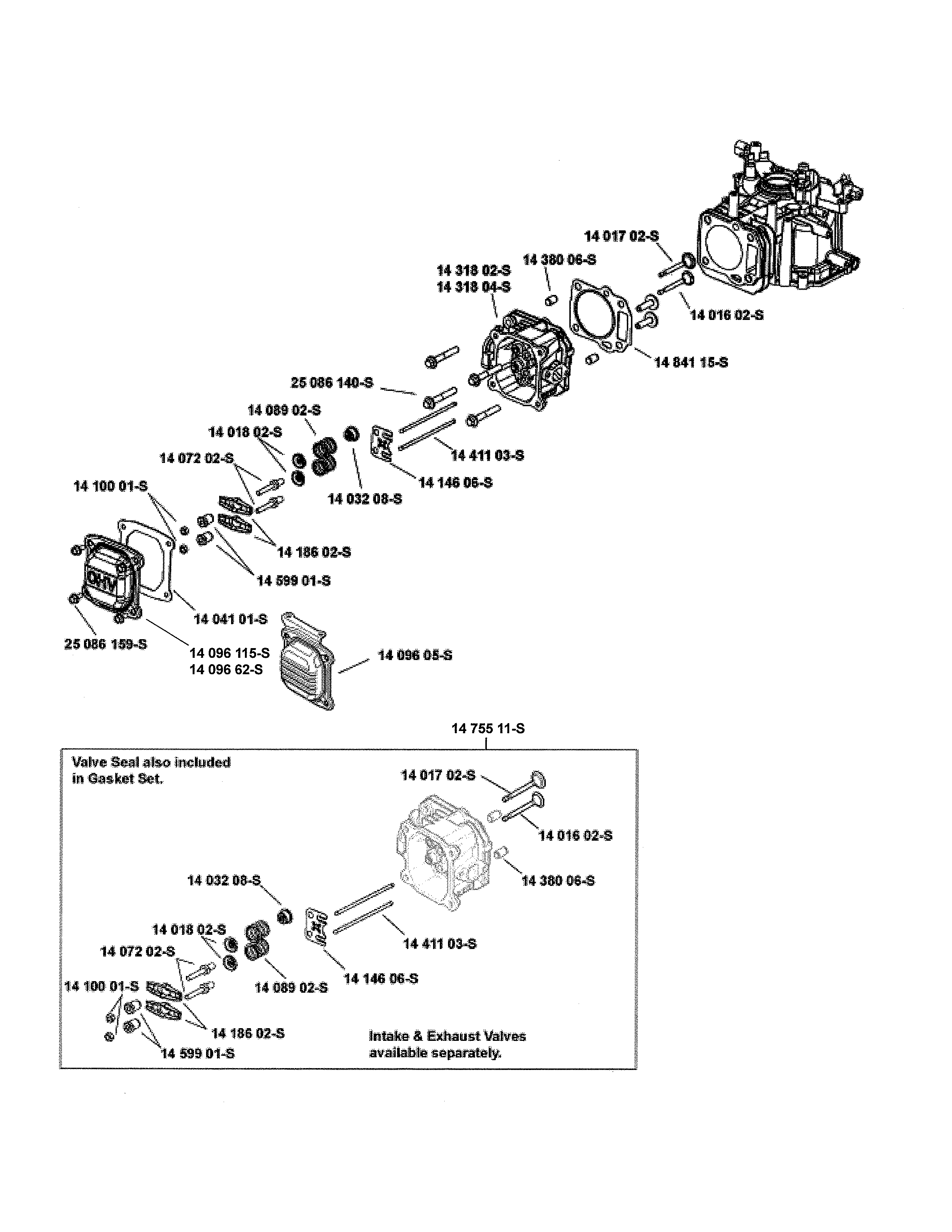 Head/valve/breather