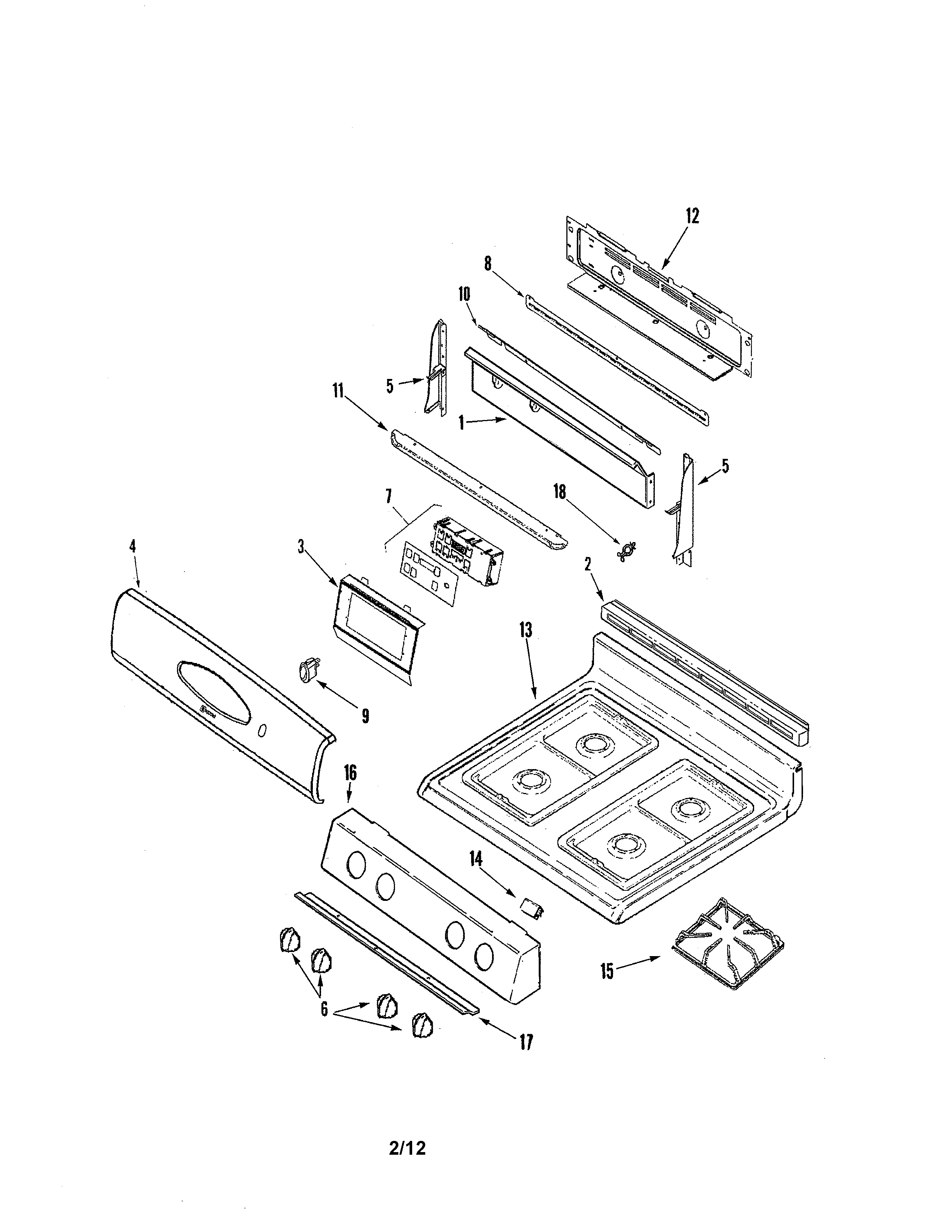 Control panel/top
