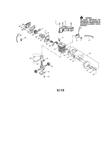 Cylinder/crankshaft/shield