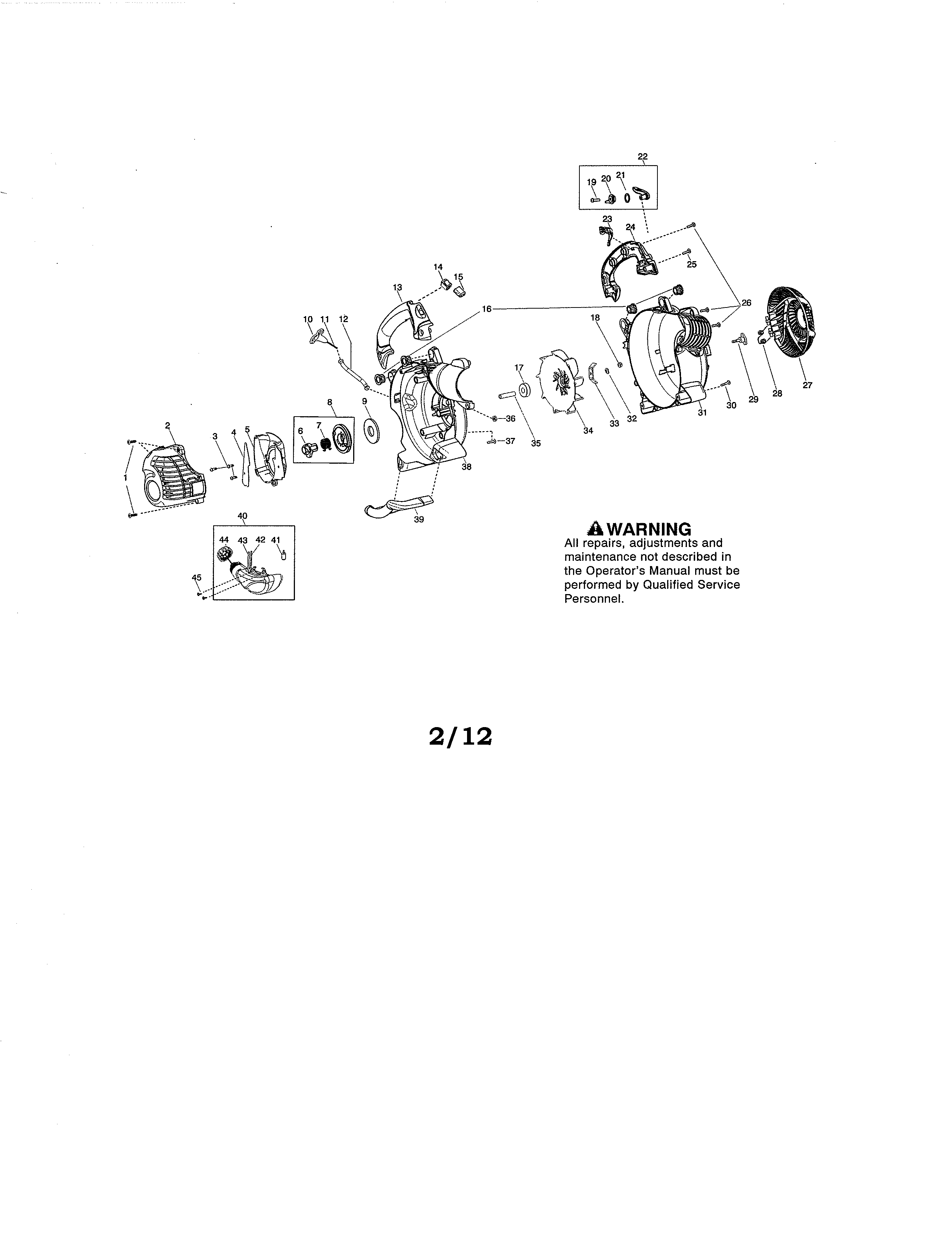 Handle/impeller/scroll