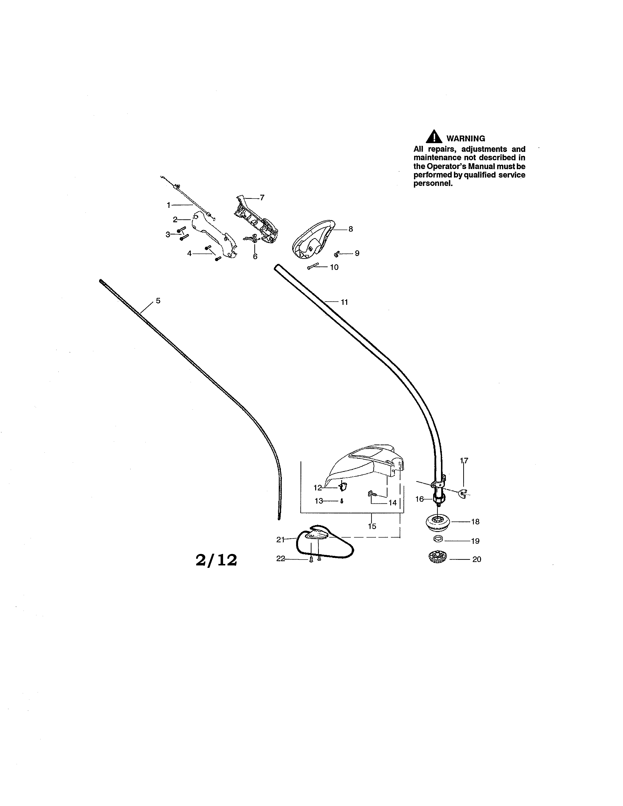 Drive shaft/shield/handle