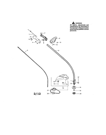 Drive shaft/shield/handle