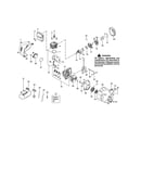 Cylinder/fuel tank/muffler