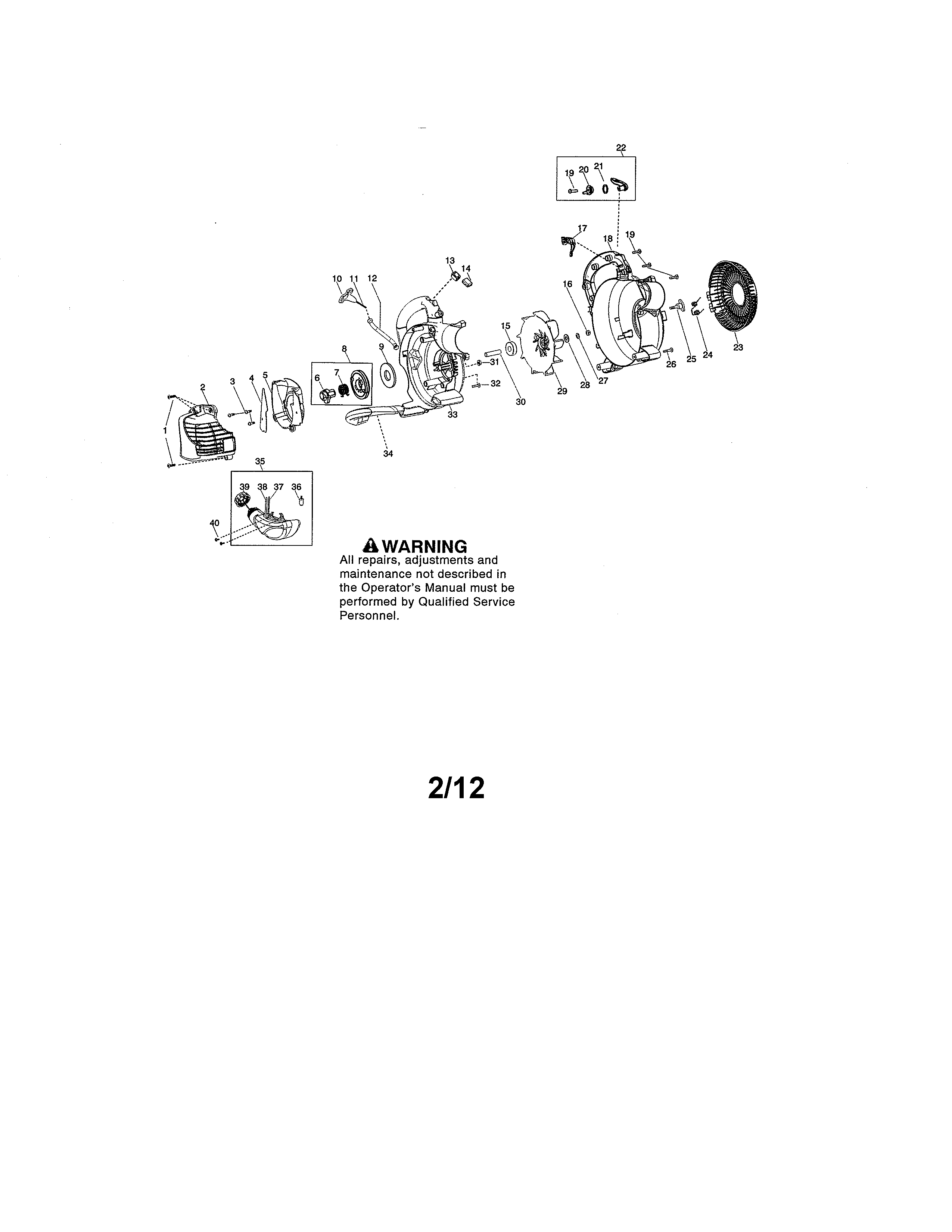 LEAF BLOWER PARTS DIAGRAMS