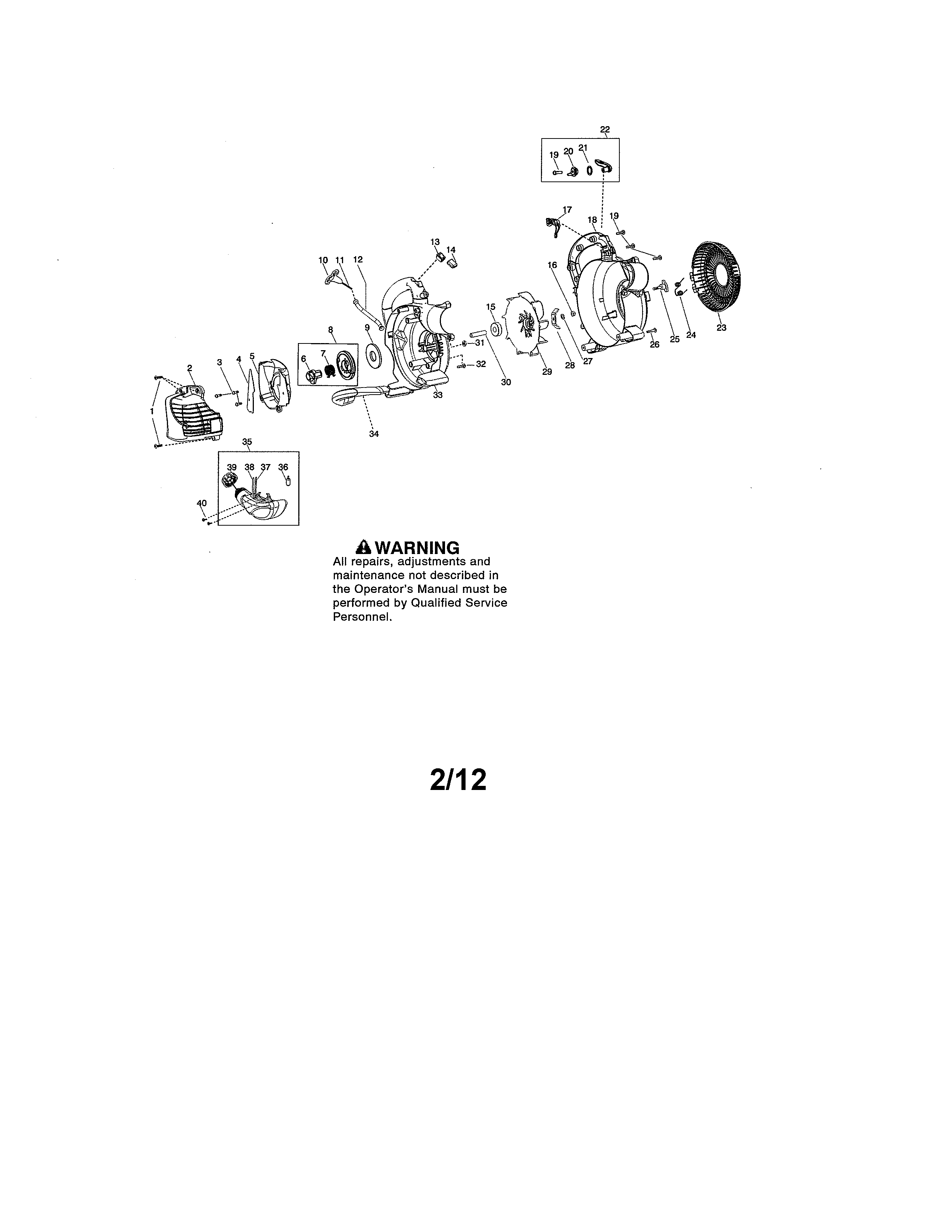 Handle/impeller/scroll
