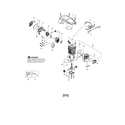 Poulan P3314 TYPE 1 cylinder/shield/crankshaft diagram