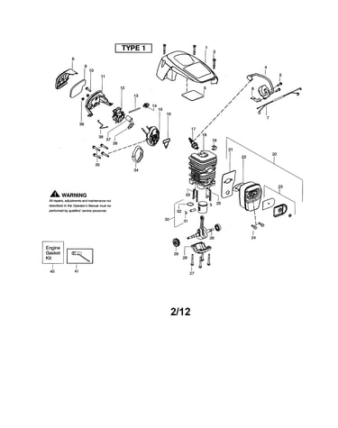Shield/cylinder/crankshaft
