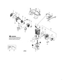 Cylinder/shield/crankshaft