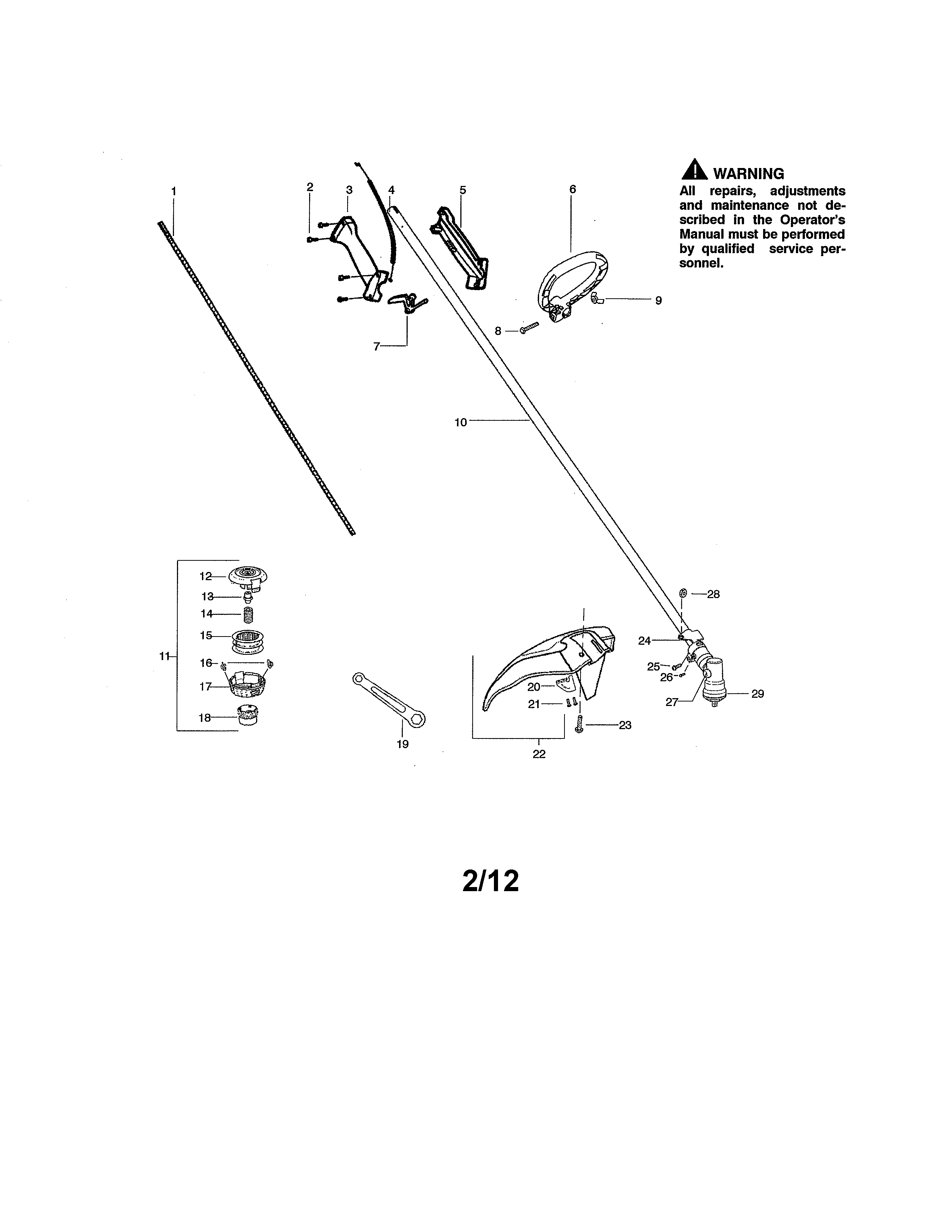 DRIVESHAFT/HANDLE/SHIELD