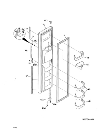 Freezer door