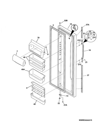 Refrigerator door