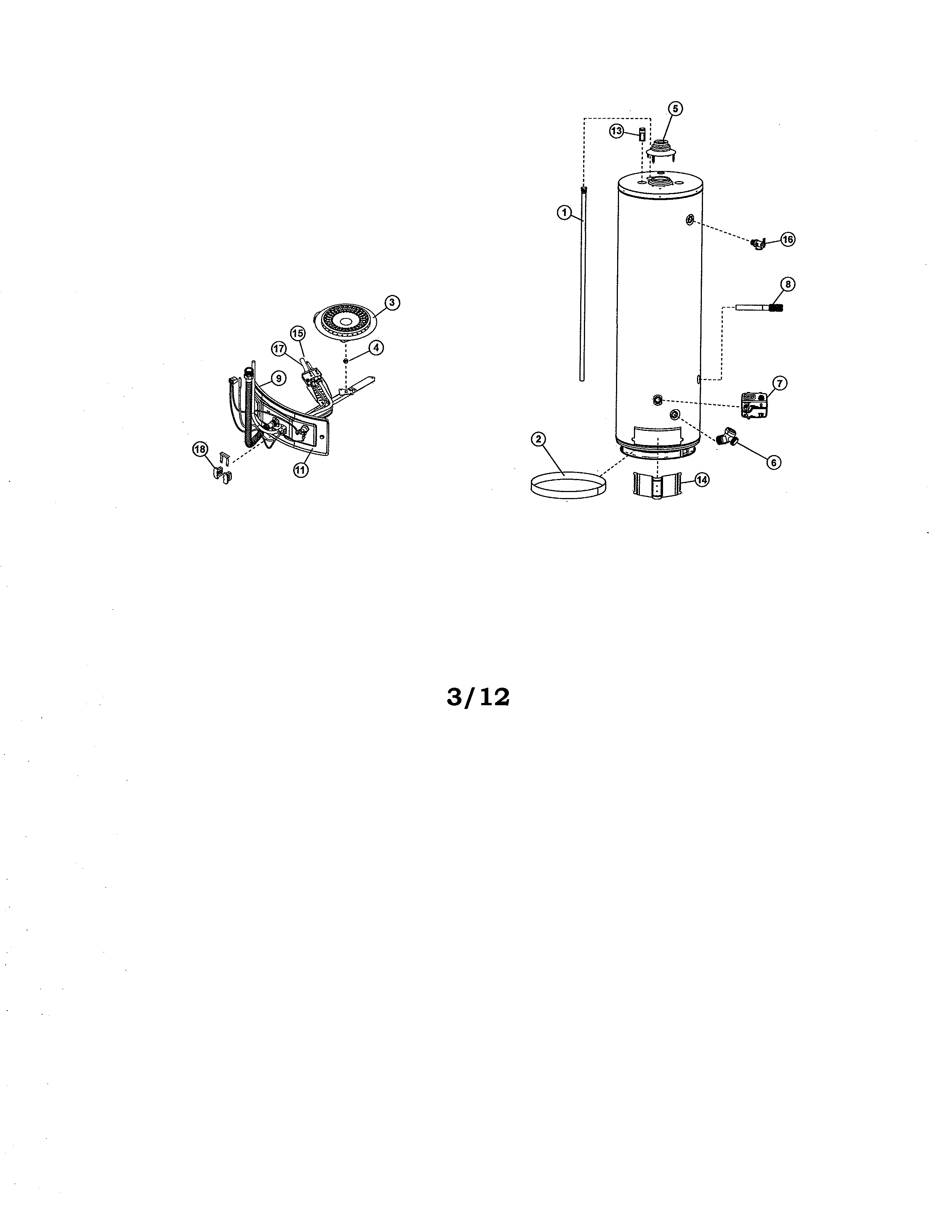 GAS WATER HEATER 30 GALLON