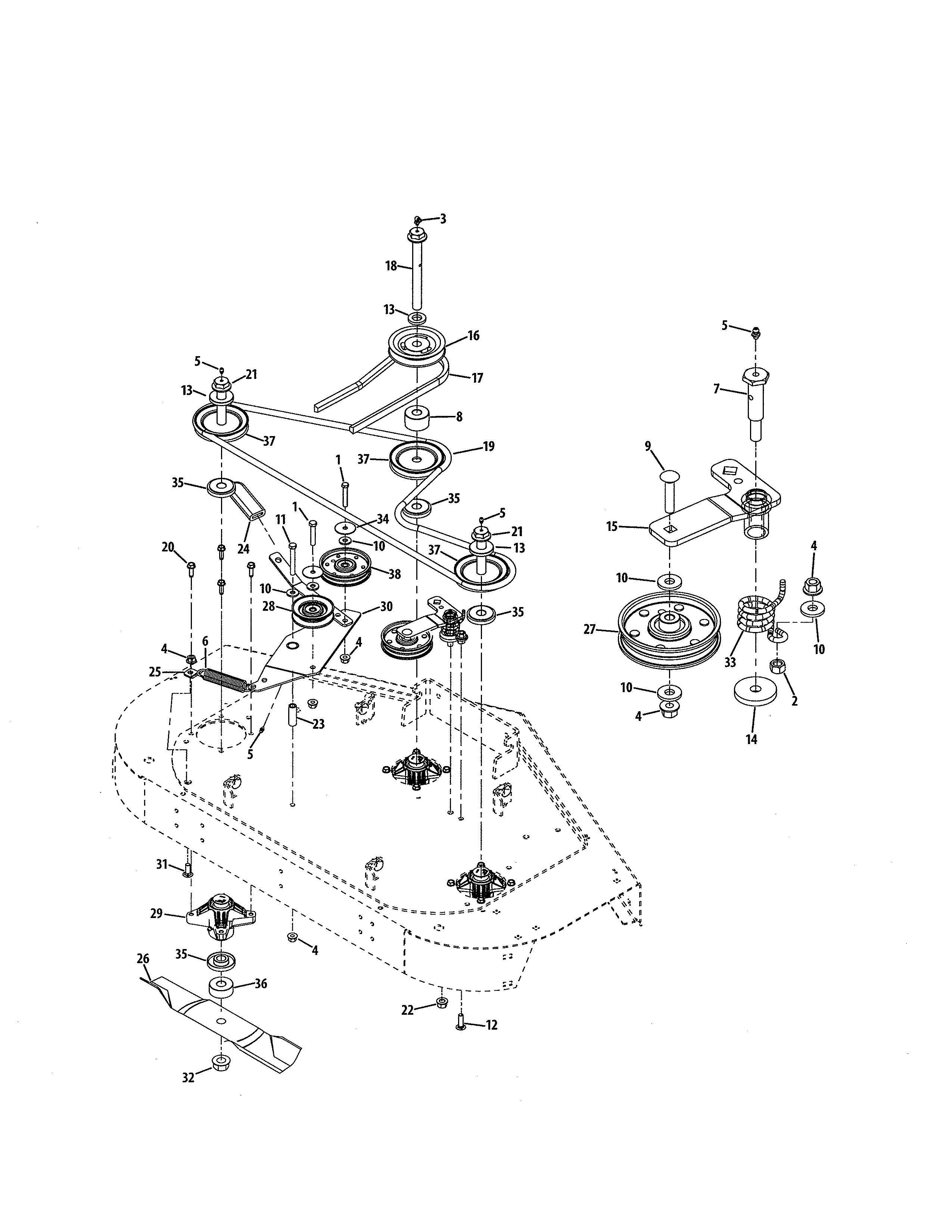 Spindle/pulleys