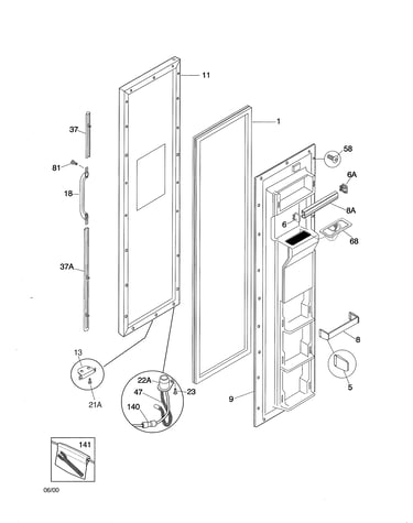 Freezer door