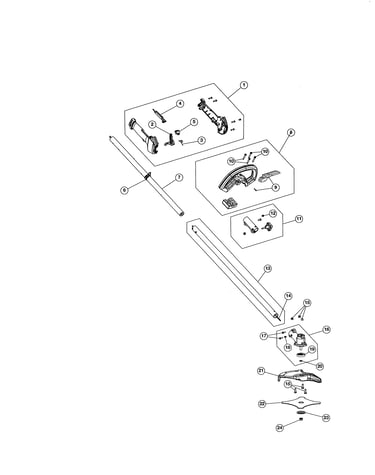 Handle/gear box