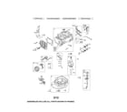 Briggs & Stratton 126M02-0132-F1 cylinder/crankshaft/sump diagram