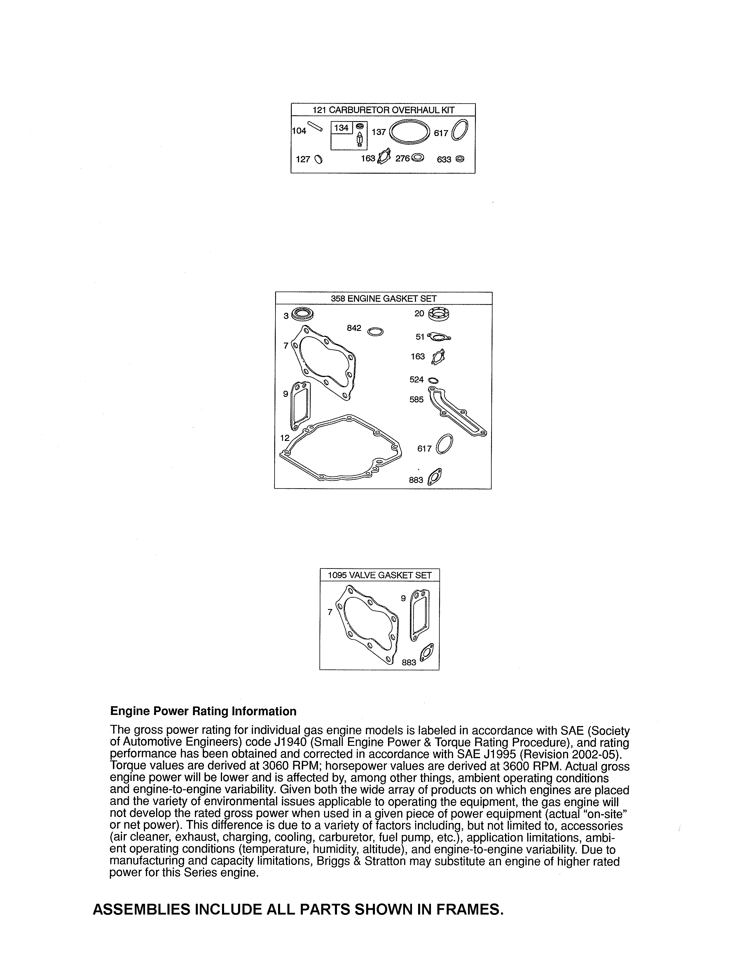 Gasket sets