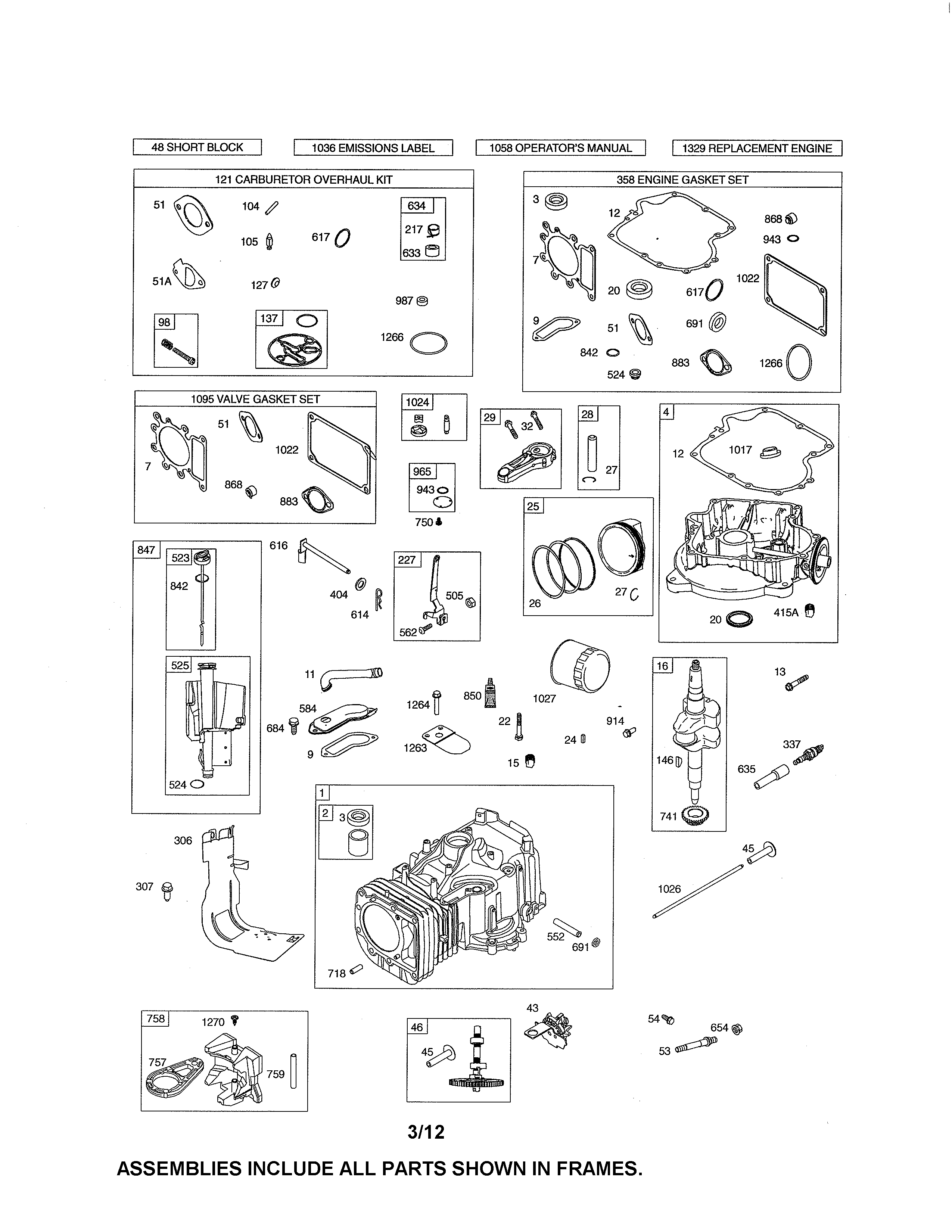 CYLINDER/CRANKSHAFT/SUMP