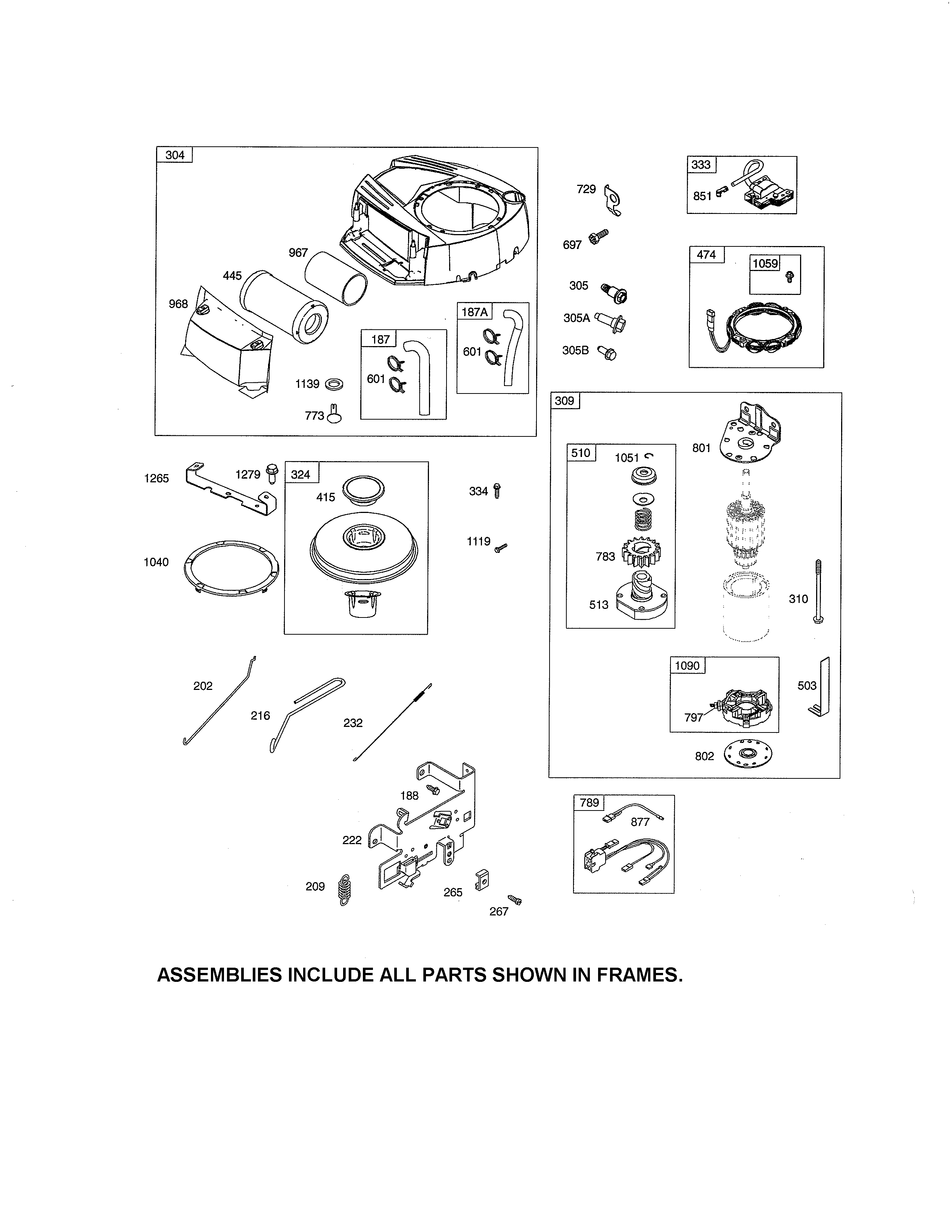 Blower housing/motor-starter