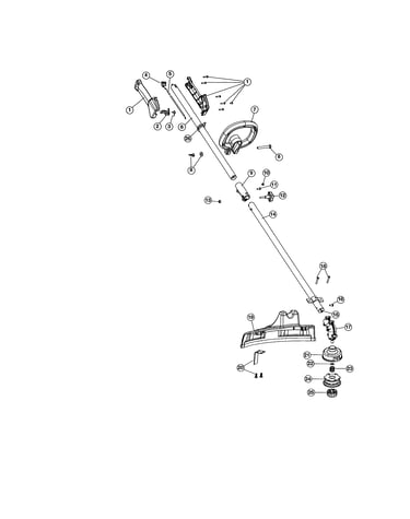 Shaft/shield/handle/spool