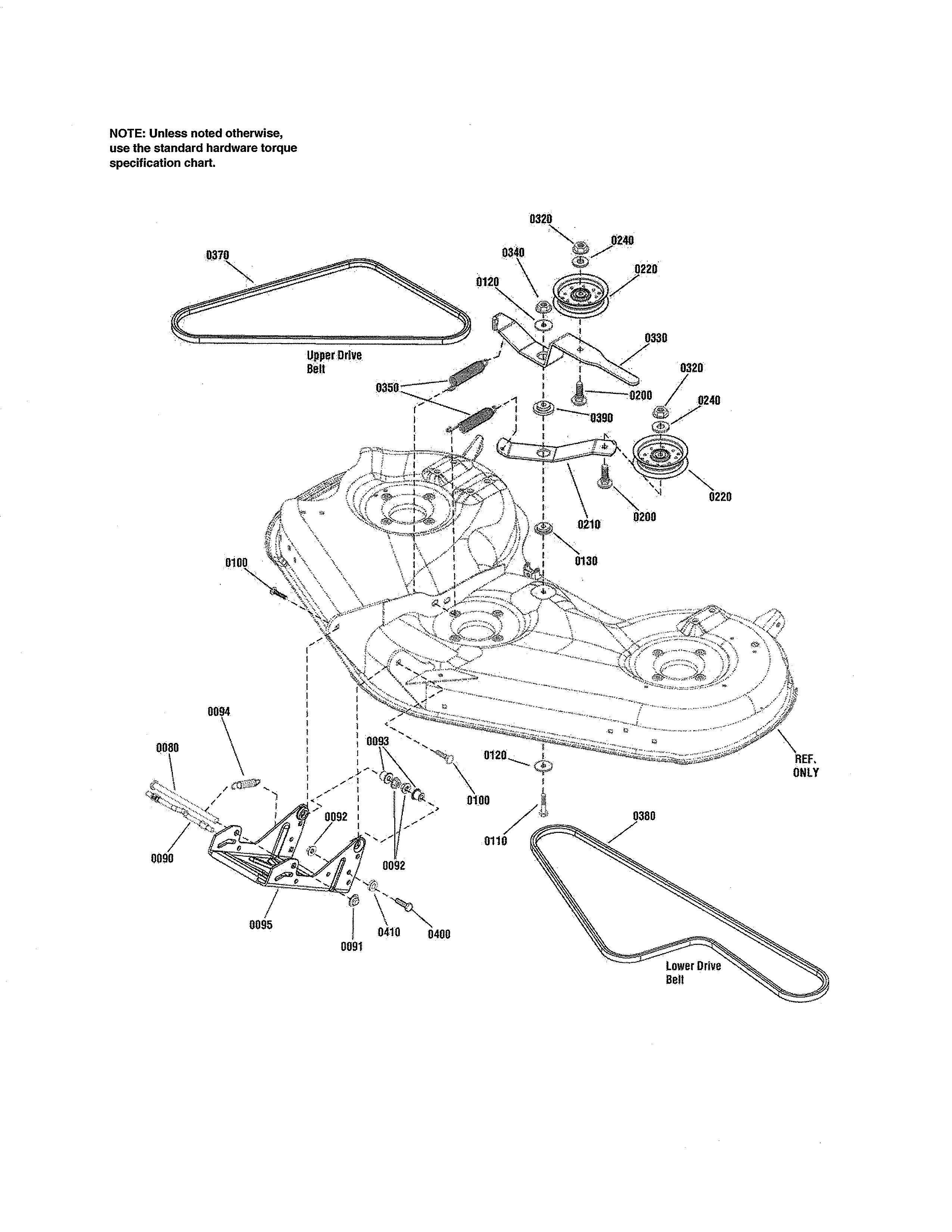 46" DECK-CLUTCH & SUPPORT