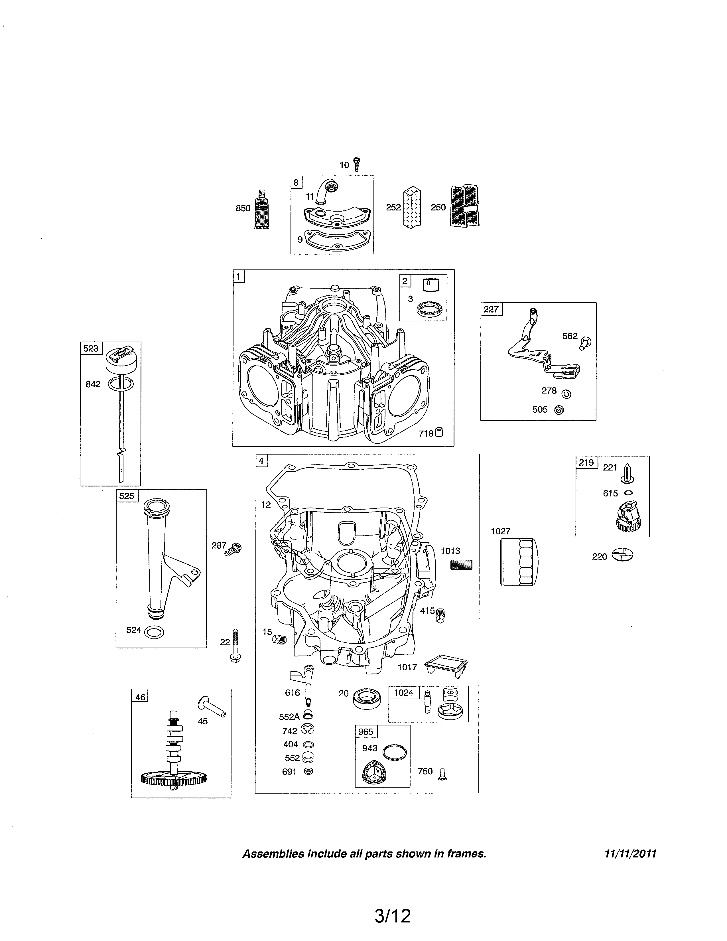 Cylinder/sump