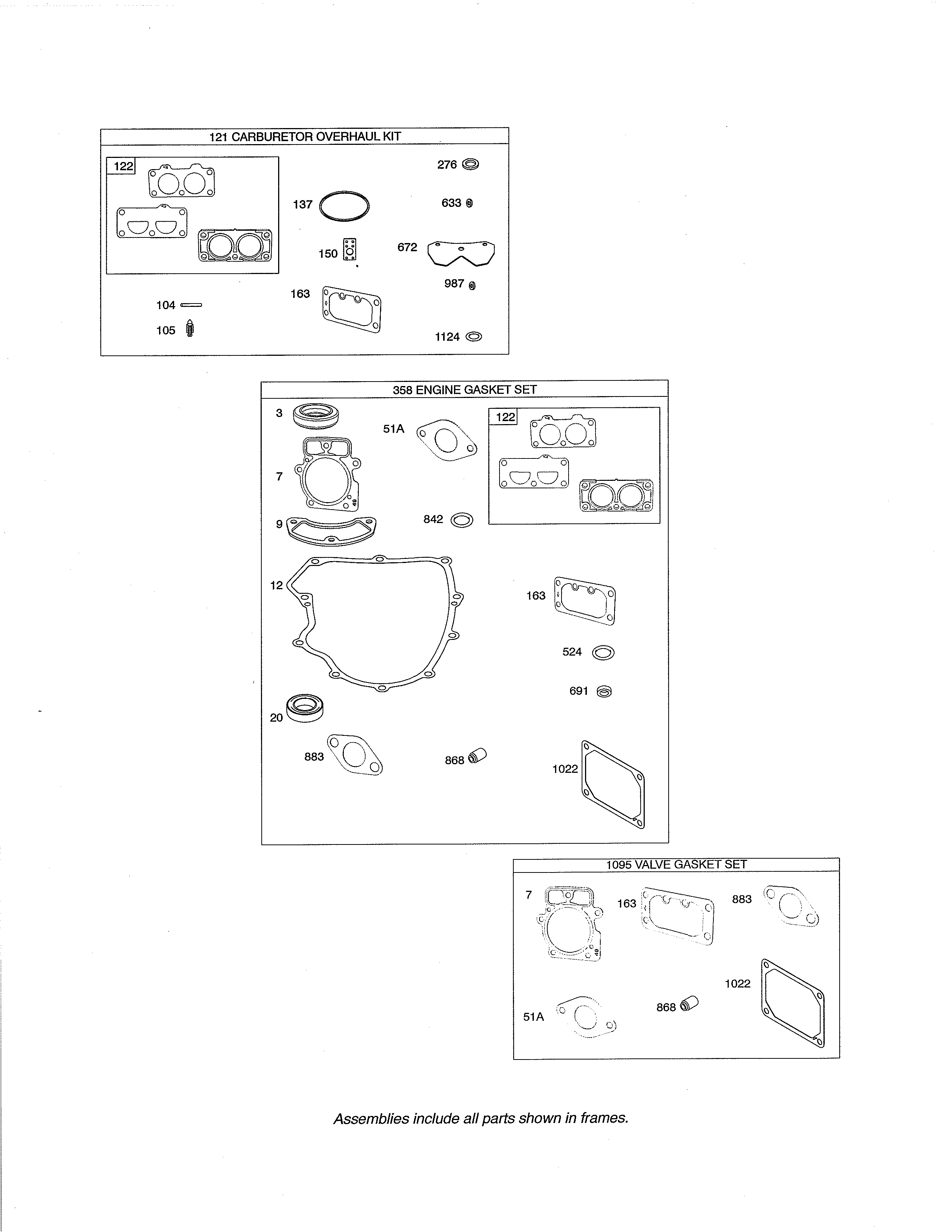 Gasket sets