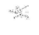 McCulloch B28PS cylinder/muffler/fuel tank diagram