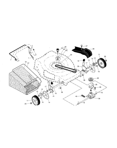 Drive control/gear case/wheels