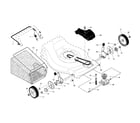 Poulan 917376170 drive control/gear case/wheels diagram