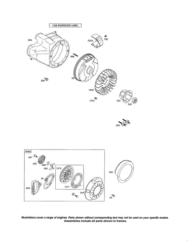 Rewind starter/flywheel