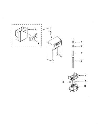 Motor & ice container