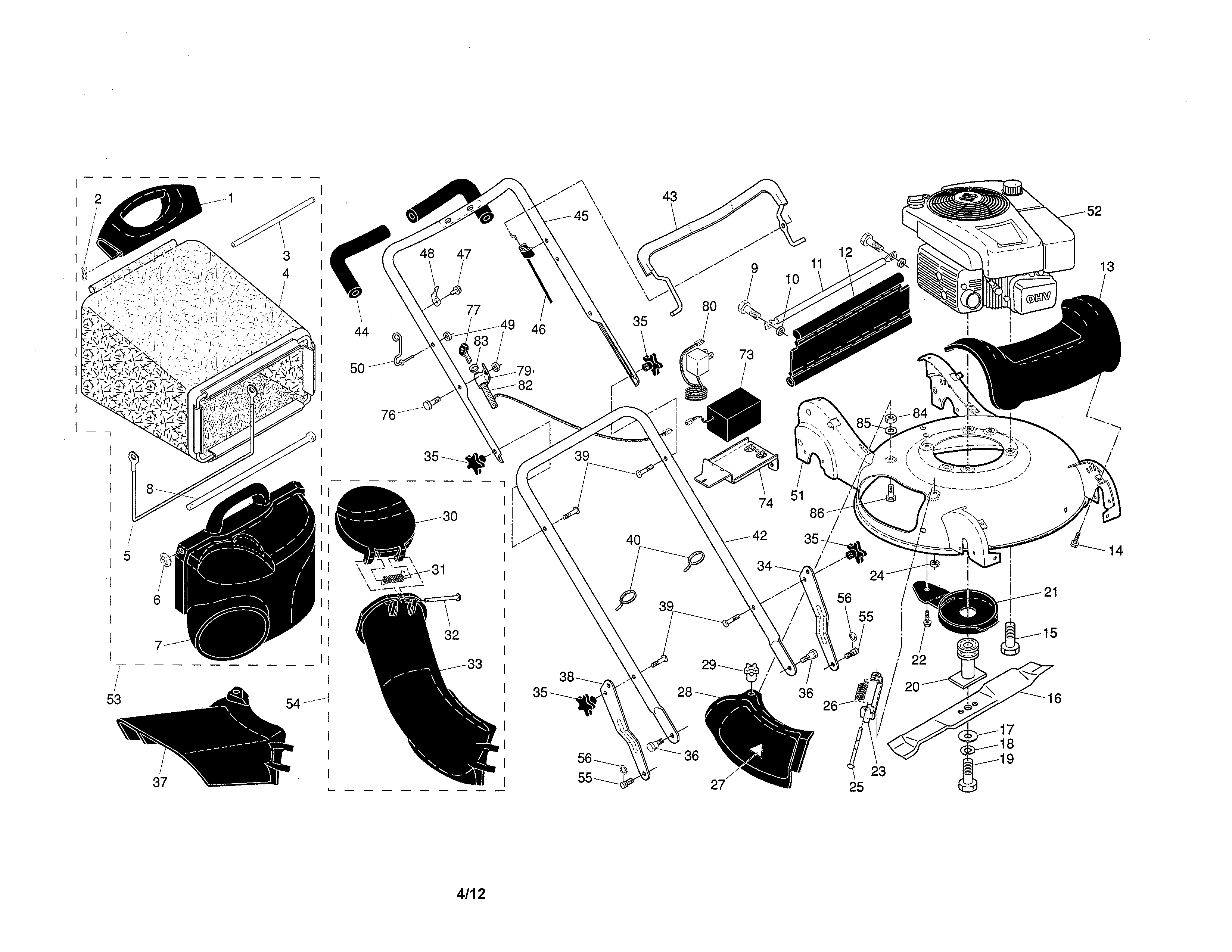 Engine/housing/handle