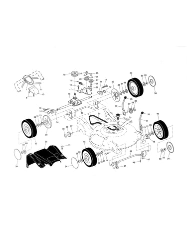 Drive control/gear case/wheels
