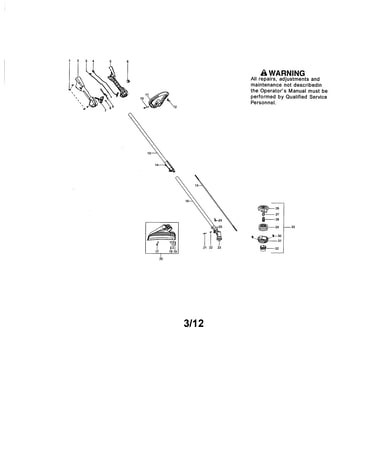 Handle/shield/driveshaft