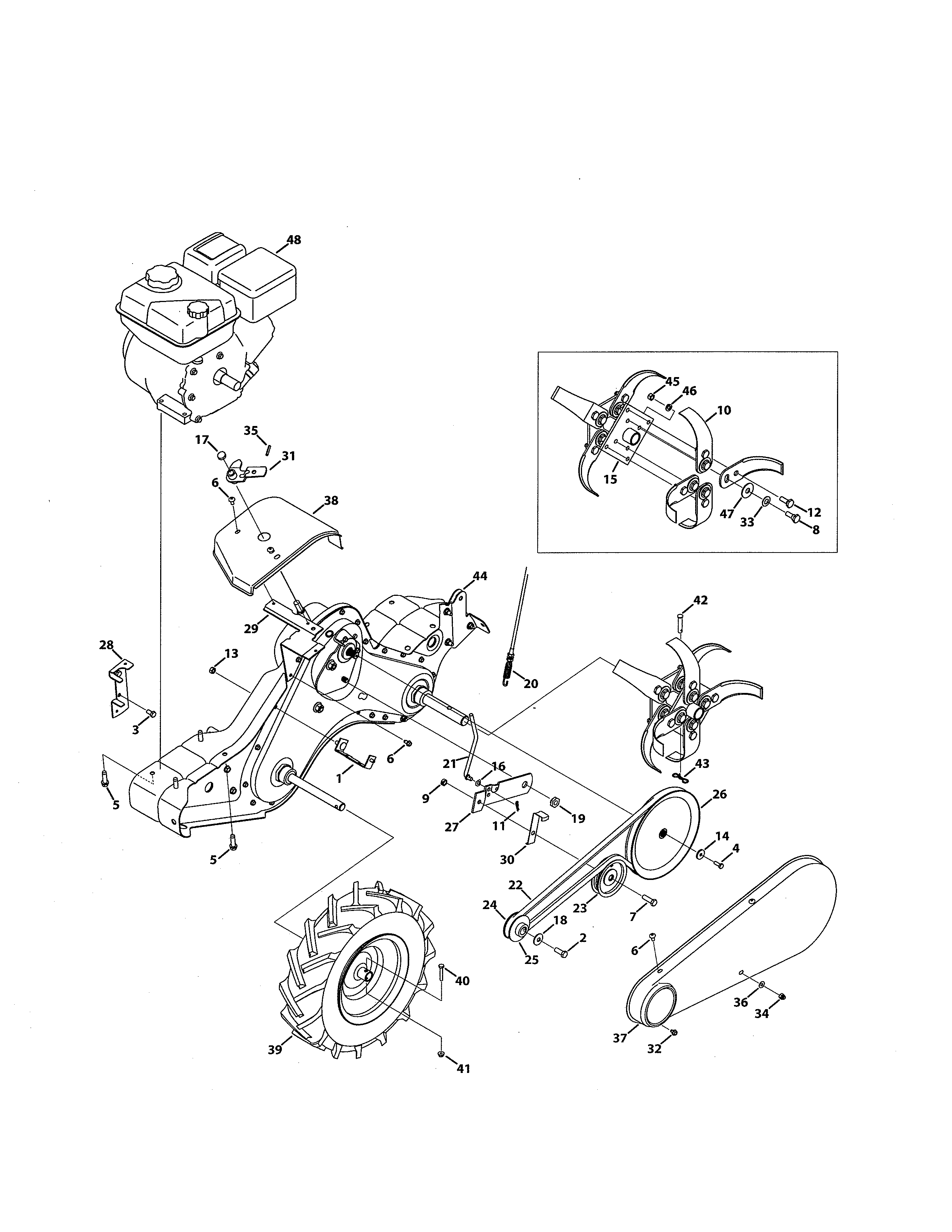 Engine/wheels