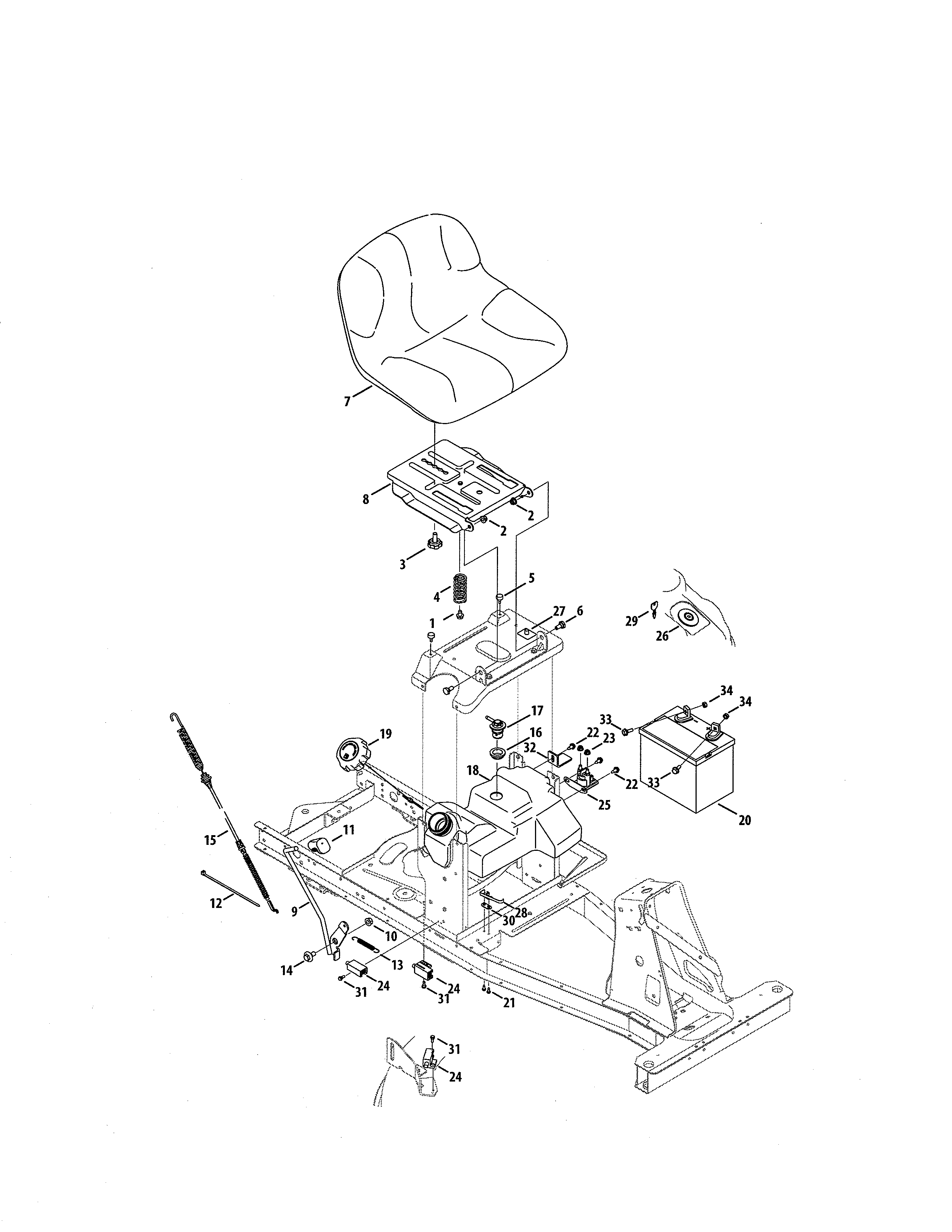 Seat/battery