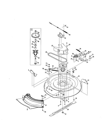 Deck/spindle pulley
