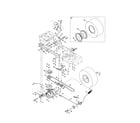 Craftsman 247289050 transmission/wheel assembly diagram