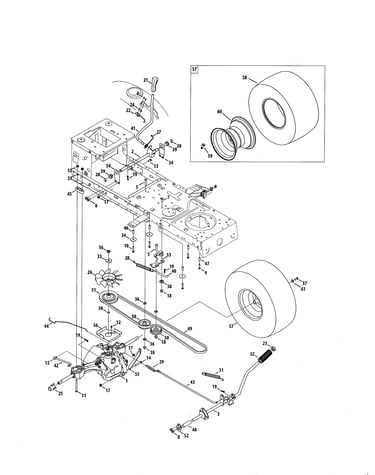 Transmission/wheel assembly