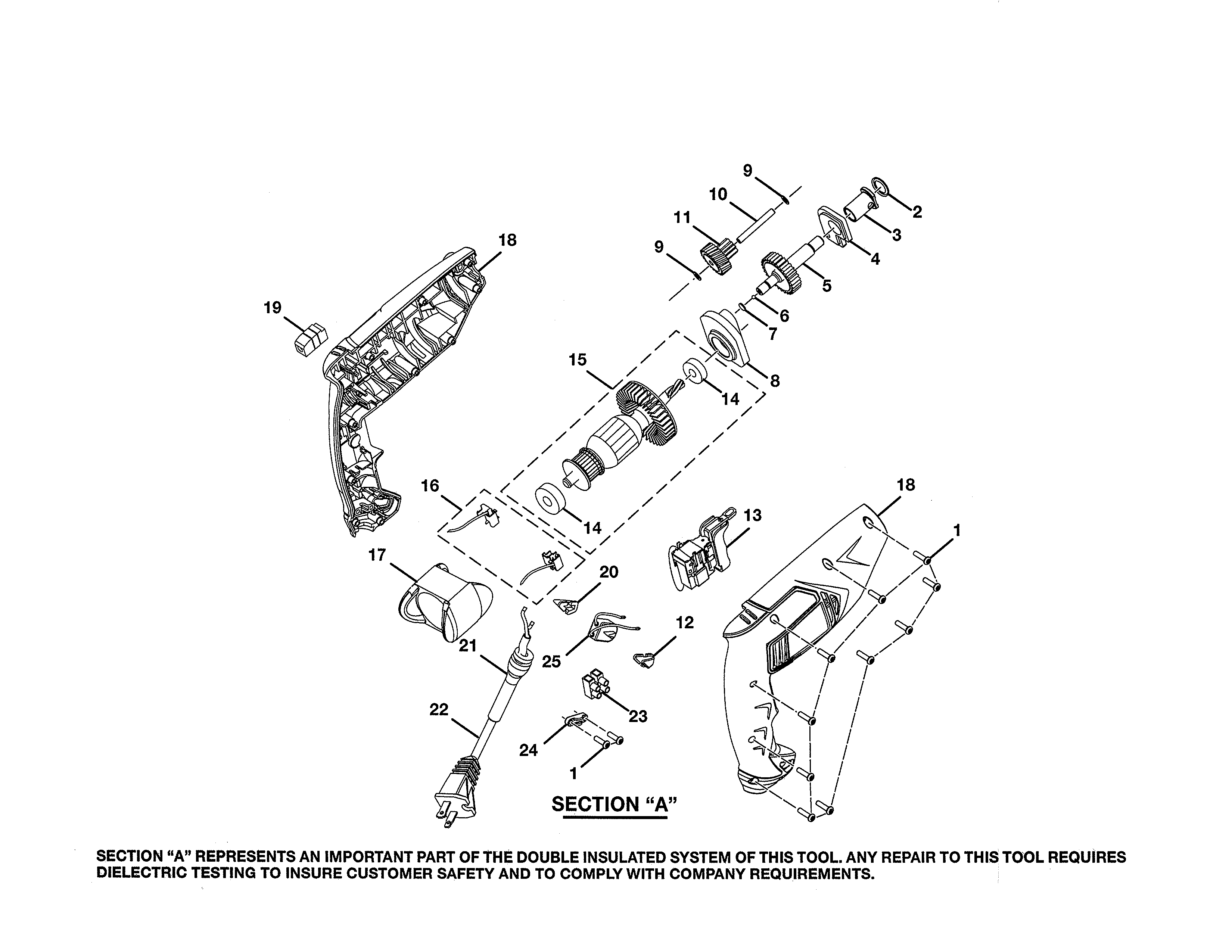 Armature/gear/power cord