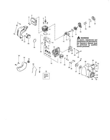 Cylinder/crankcase/fuel tank