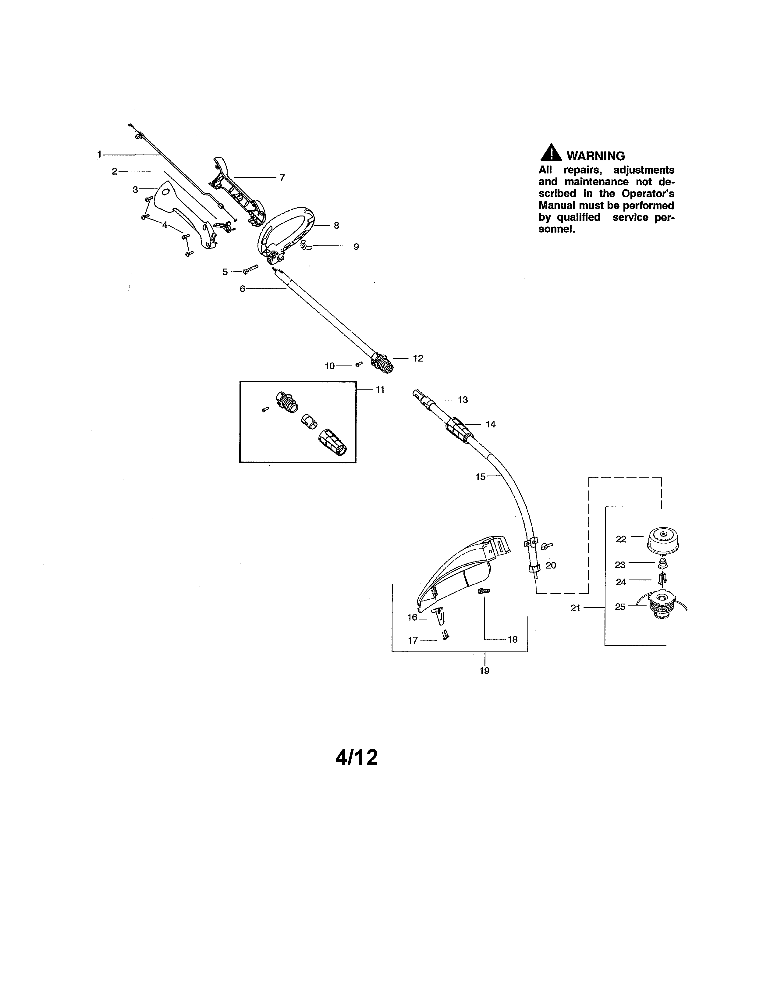 DRIVE SHAFT/SHIELD/HANDLE