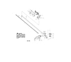 Poulan P4500F TYPE 1 drive shaft/shield/handle diagram