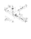 Cylinder/fuel tank/crankcase