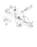 Cylinder/fuel tank/crankcase