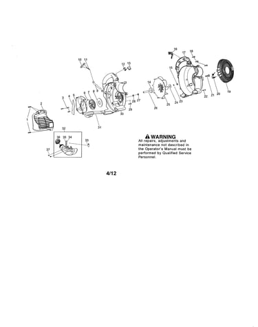 Scroll/impeller/handle