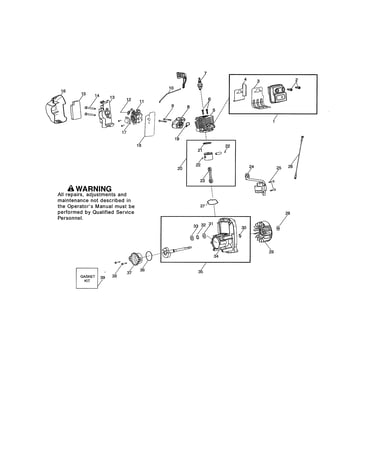 Muffler/cylinder/crankcase