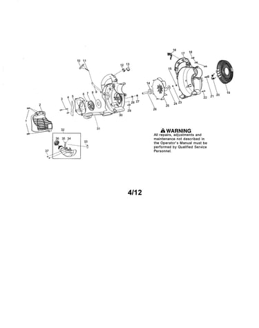 Scroll/impeller/handle