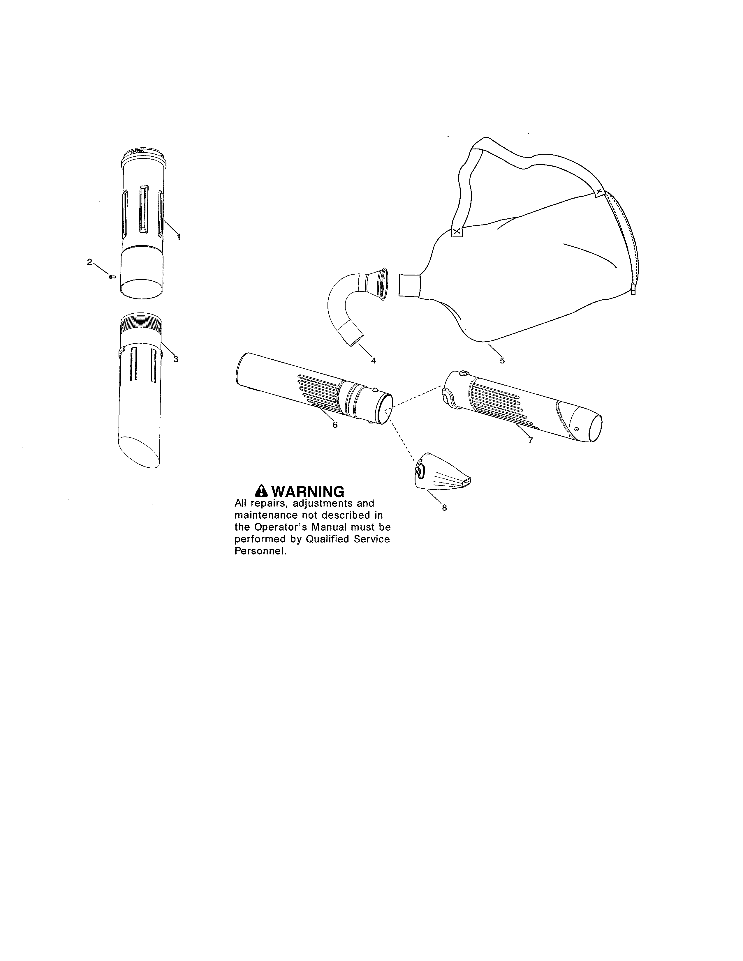 Vac tubes & bag